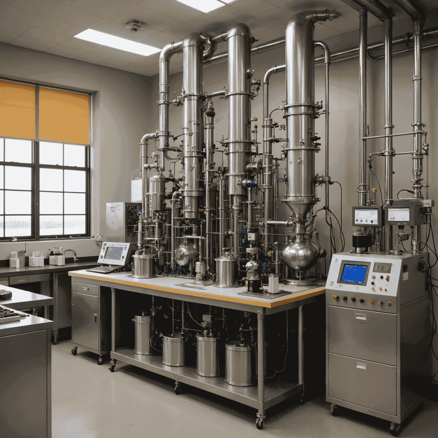 Laboratory setup showcasing solvent-assisted extraction equipment for oil sands